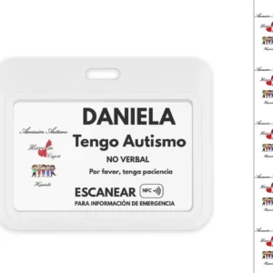 TARJETA NFC + PROTECTOR + LANDYARD ASOCIACIÓN AUTISMO HÉROES SIN CAPA