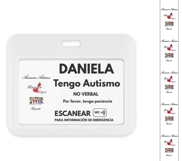 TARJETA NFC + PROTECTOR + LANDYARD ASOCIACIÓN AUTISMO HÉROES SIN CAPA